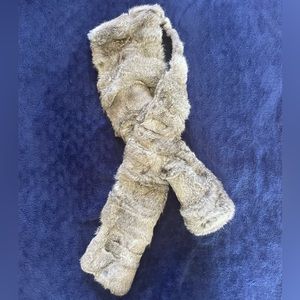 Surell Rabbit Fur Pull Through Scarf